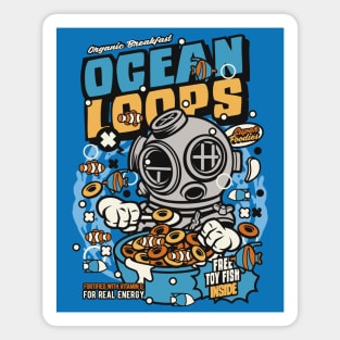 Retro Cereal Box Ocean Loops // Junk Food Nostalgia // Cereal Lover Magnet